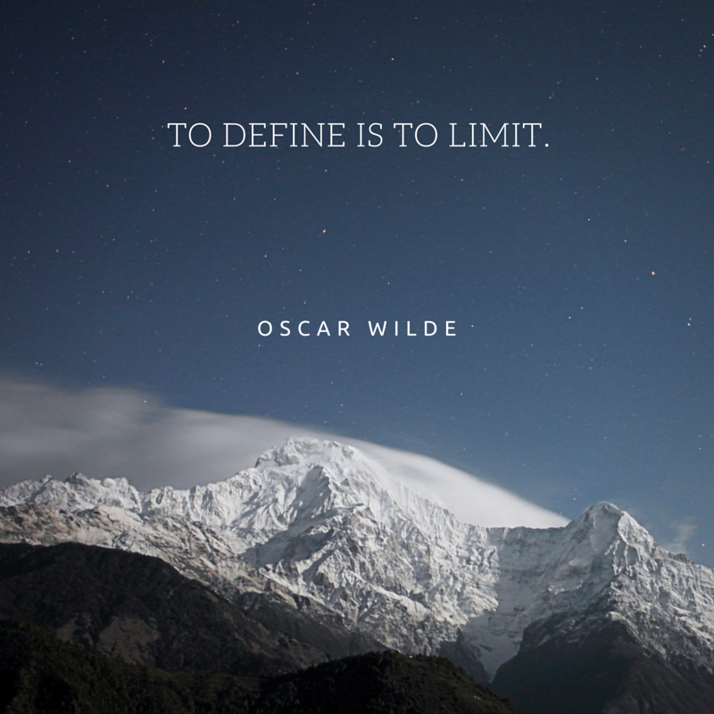 TO DEFINE IS TO LIMIT
